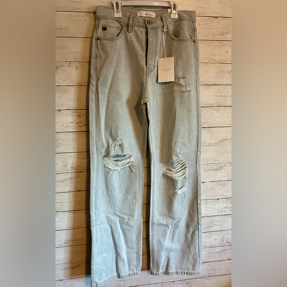KanCan Denim - KanCan Light Blue Distressed Flare Jeans
